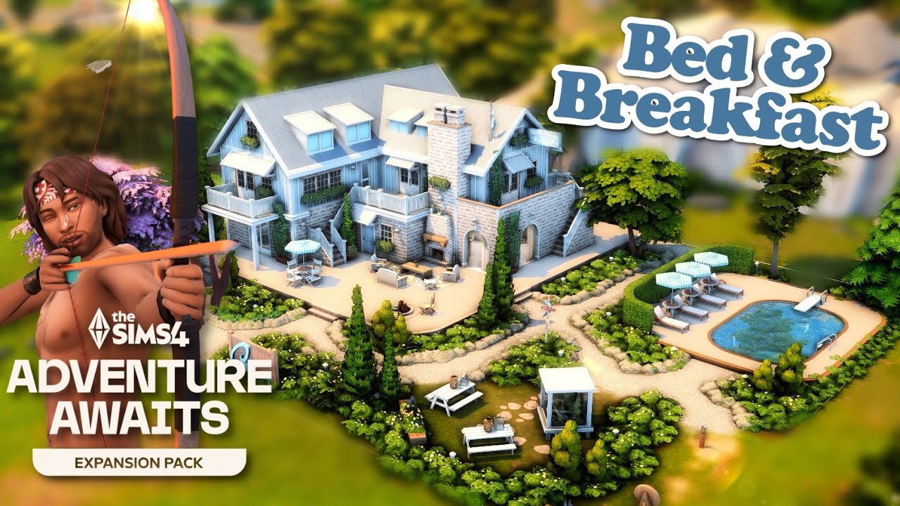 ПРИКЛЮЧЕНИЯ ЖДЁТ ВАС И БАЗОВАЯ ИГРА || Bed & Breakfast || The Sims 4 Speed ​​Build — БЕЗ CC