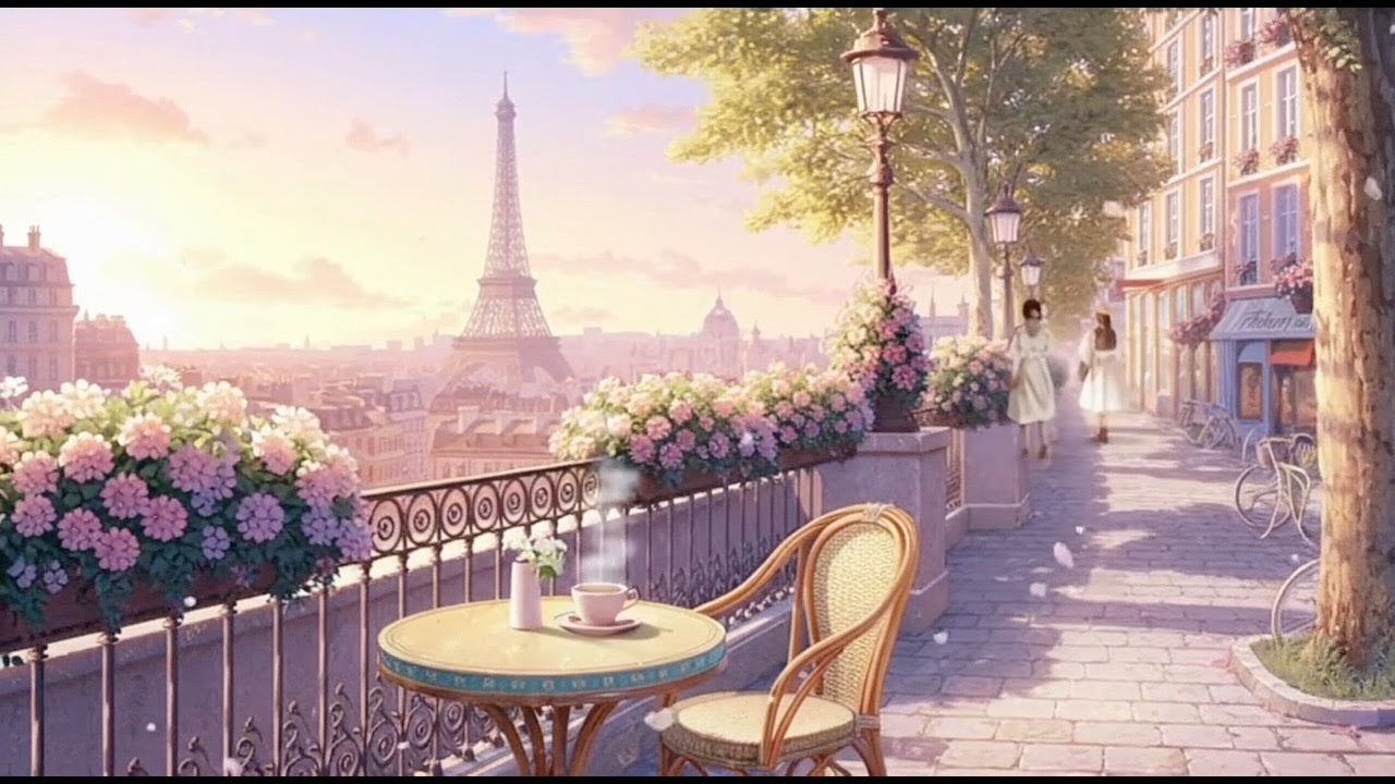 Dreaming of Spring in Paris. Charming Paris with Smooth sounds to relax , study or sleep.
