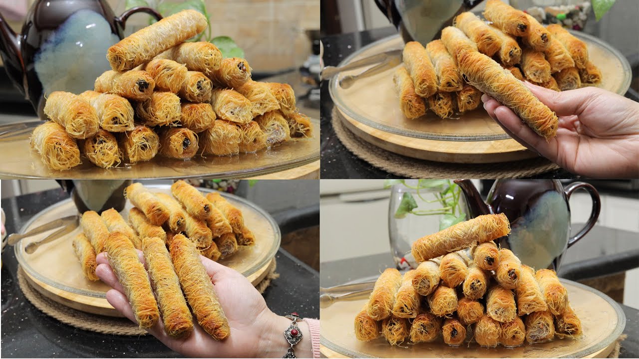 بربع كيلو بس أبهريهم في رمضان (أصابع الكنافه )السريعه في غمضه عين 