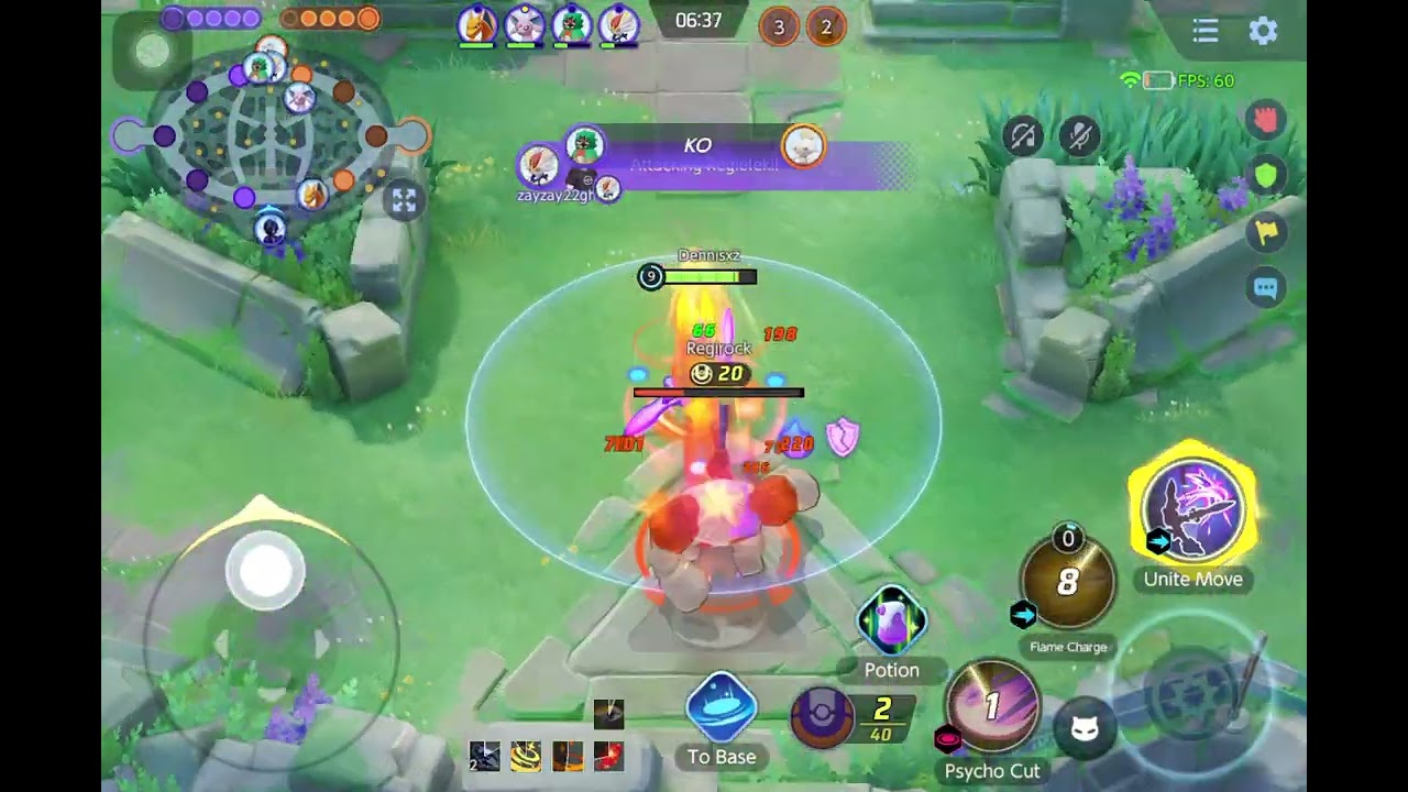 Pokémon unite beginner class 2 first time meeting a real players ceruledge gameplay