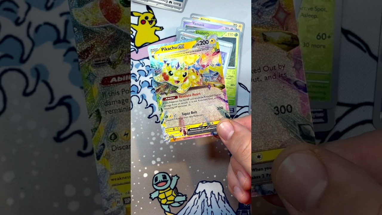 Pok&eacute;mon&rsquo;s NEW Pikachu ex from Surging Sparks! #pikachu #pokemon #surgingsparks #pokemontcg