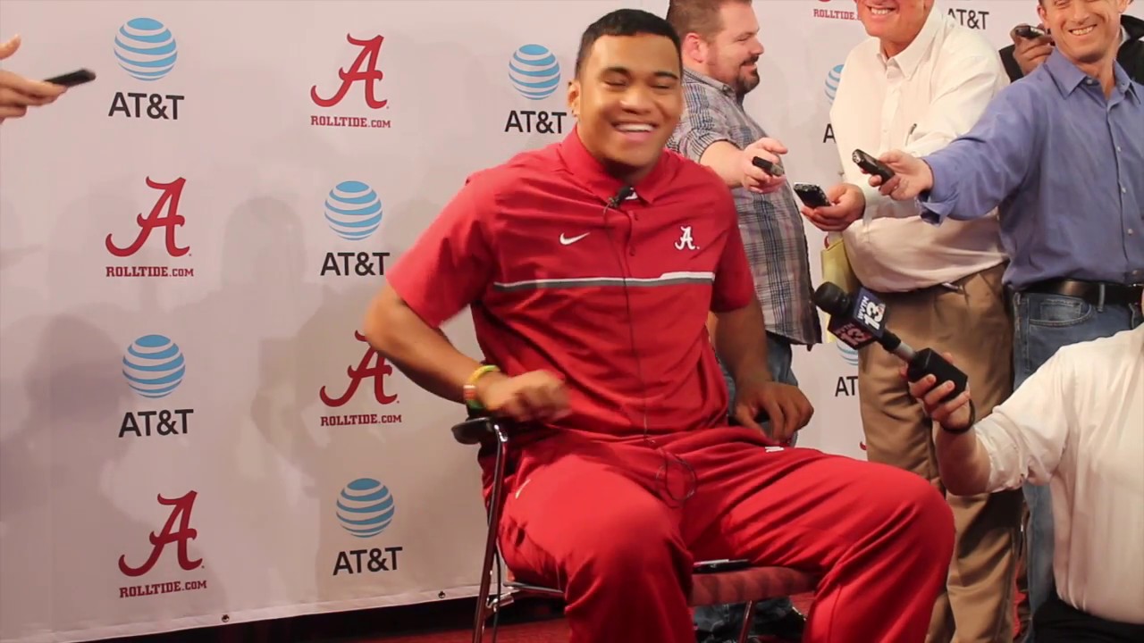 Alabama QB Tua Tagovailoa meets media for first time