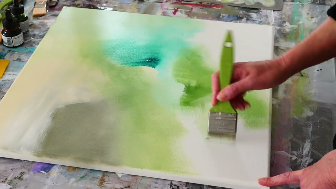 How to paint/Peinture acrylique abstraite/Abstract Painting /Pintura acrílica abstracta