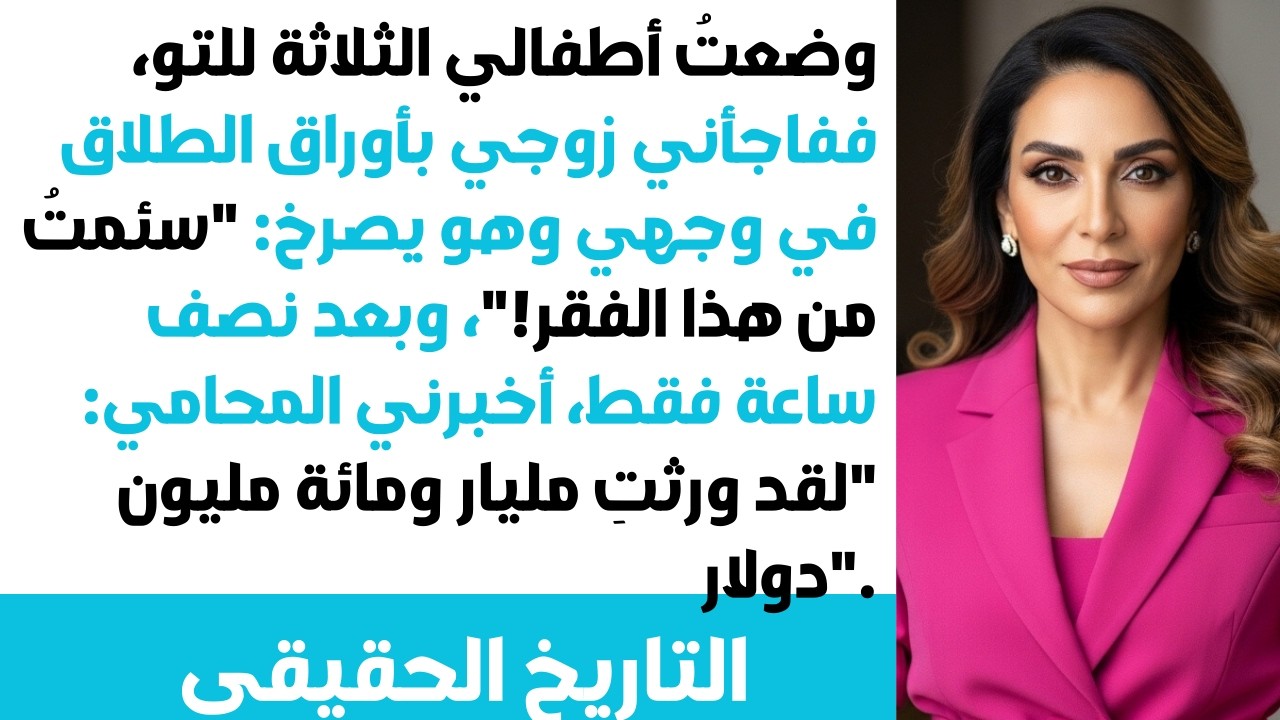 بعد ولادة توأمي الثلاثة👶 زوجي يتركني من أجل غنية🤑 وبعد نصف ساعة ورثت مليار دولار💰