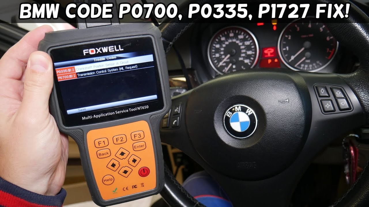 BMW CODE P1727, P0700, P0335 EASY FIX