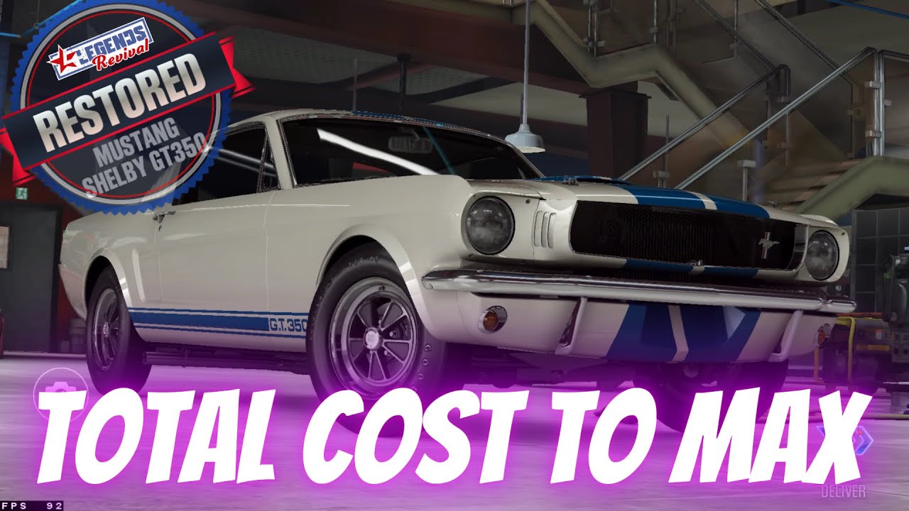 How Much Would It Costs To Restore Mustang Shelby GT350 & Elite Costs - CSR 2