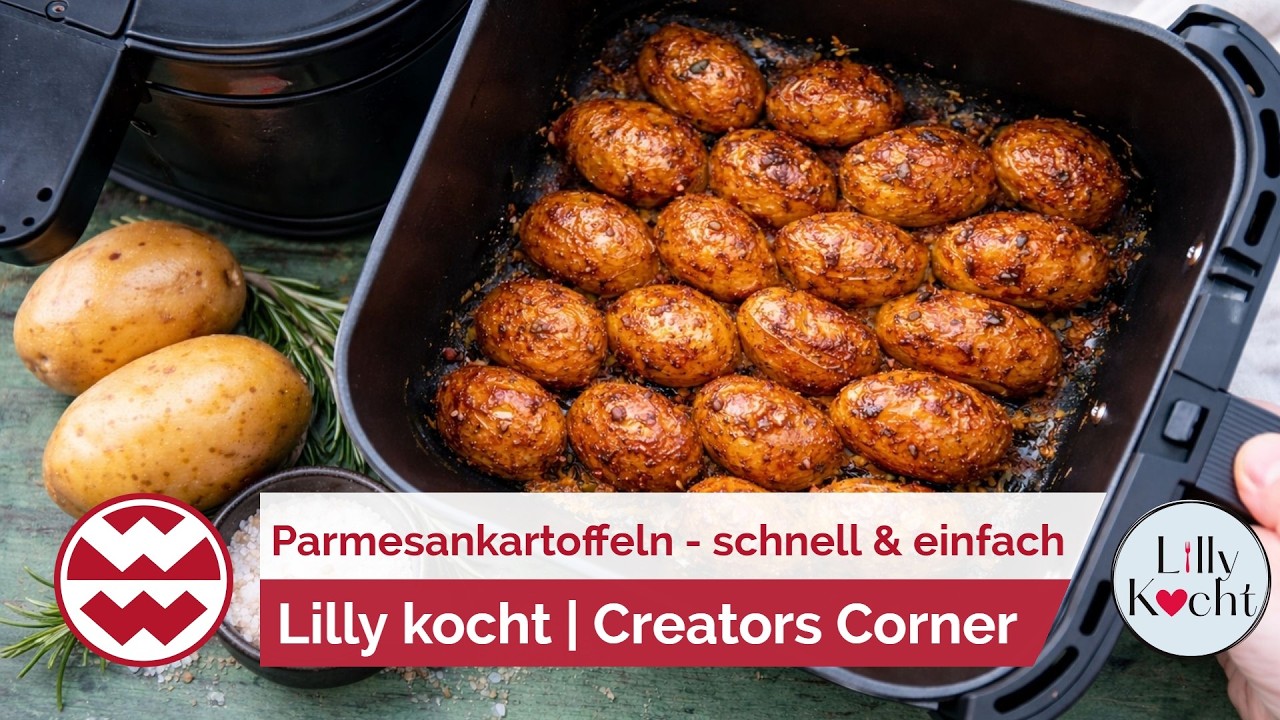 Parmesan-Kartoffeln im Airfryer:knusprig & perfekt | Lilly kocht | Creators Corner | Welt der Wunder
