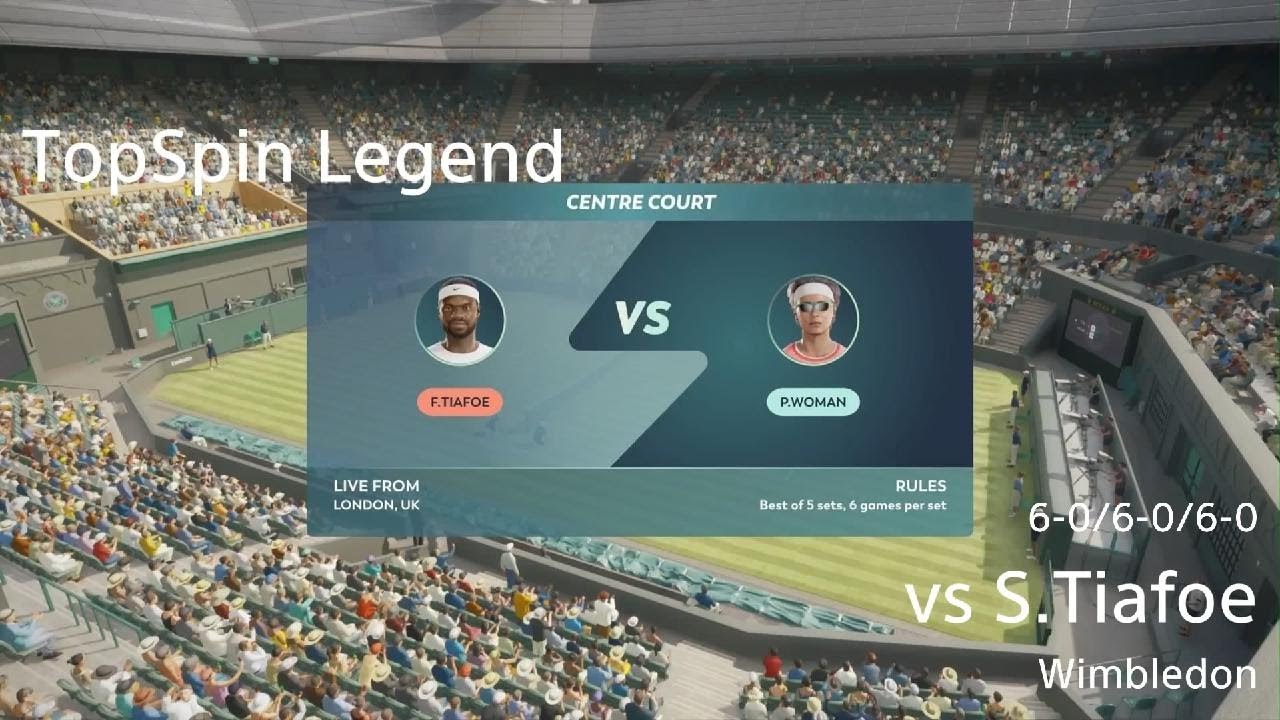 【TopSpin】vs S.Tiafoe - Legend | Wimbledon | Speedrun - 