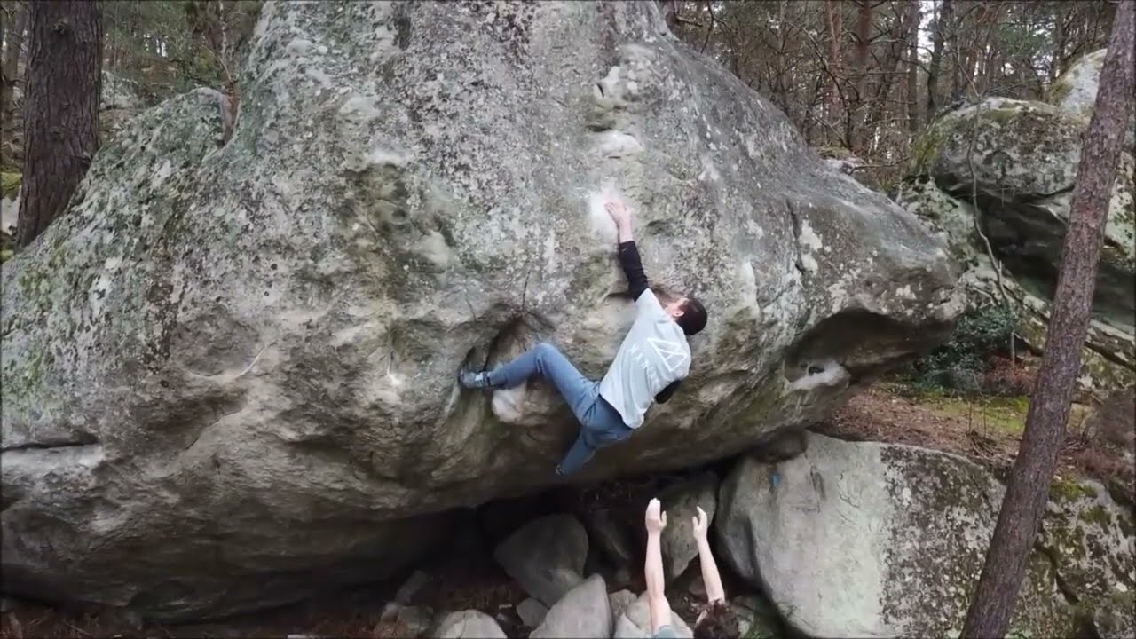 De la Terre à la Lune, 7c+. Fontainebleau