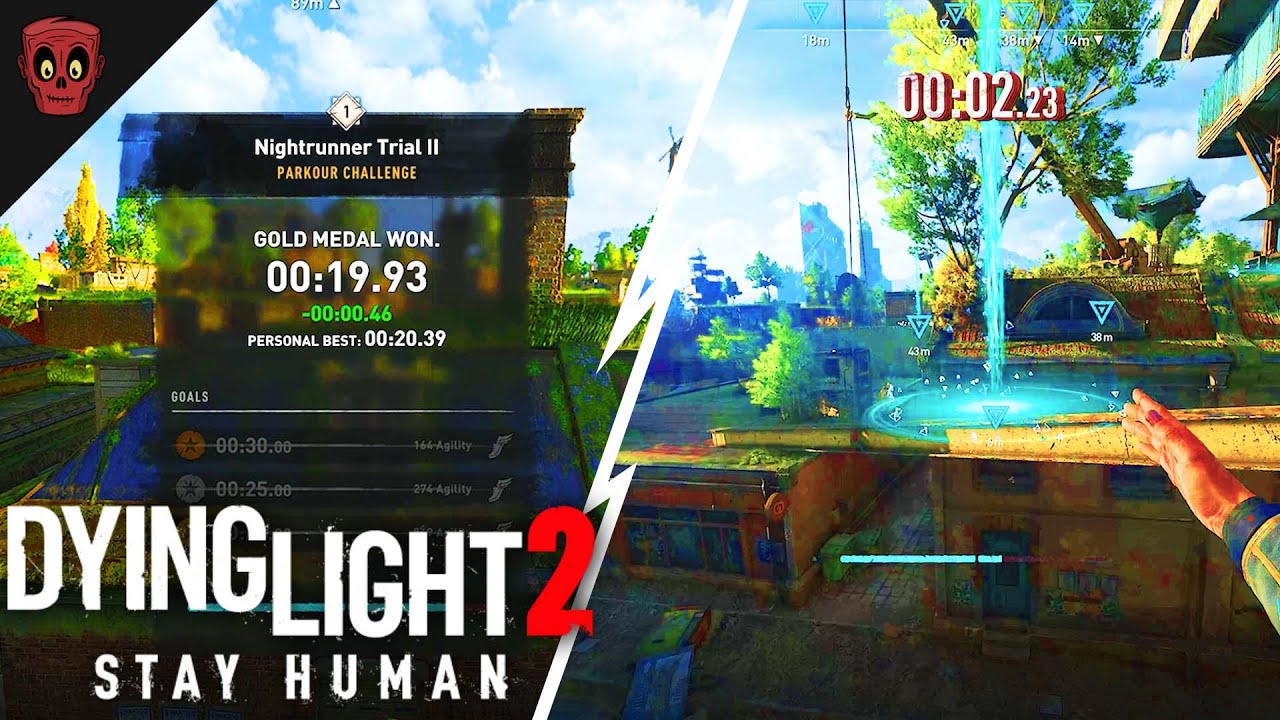 Dying Light 2: Nightrunner Trial II Gold Medal: Parkour Challenge 2 Dying Light 2 Gold (How To Gold)