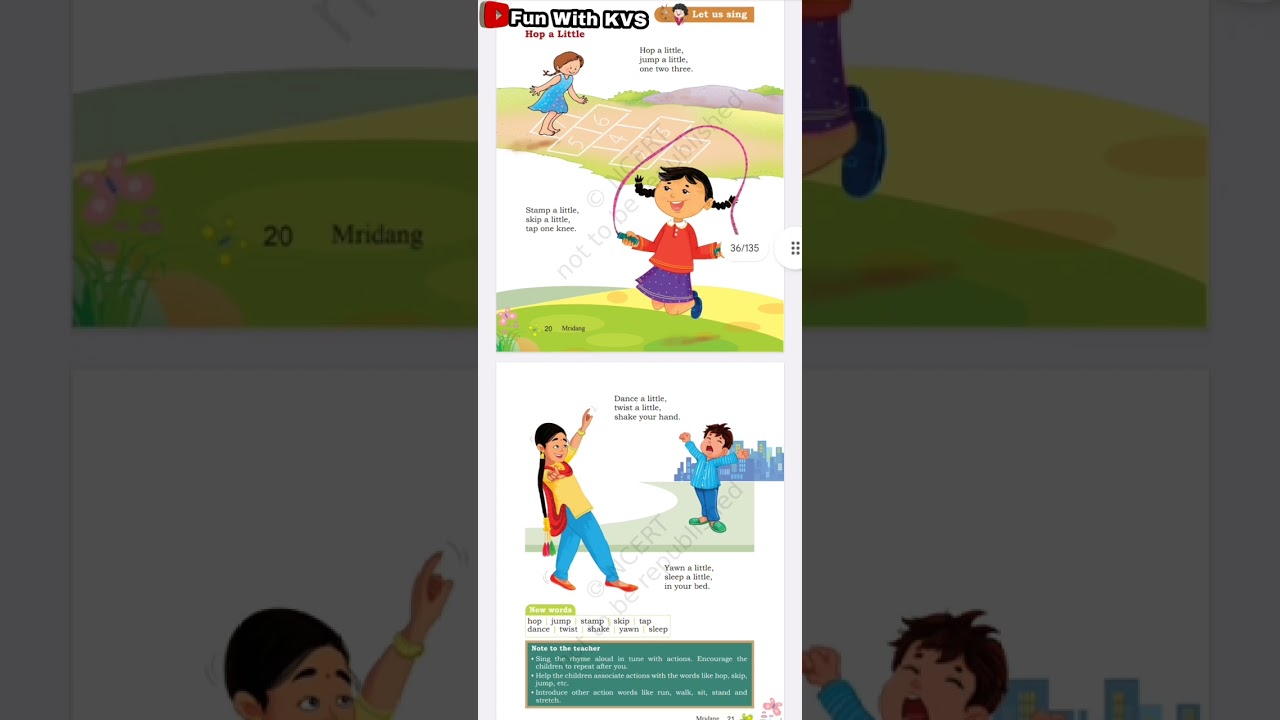 Hop A Little || Action Poem || Recitation of Poem || Word Meanings in Hindi || Learn With Shilpa