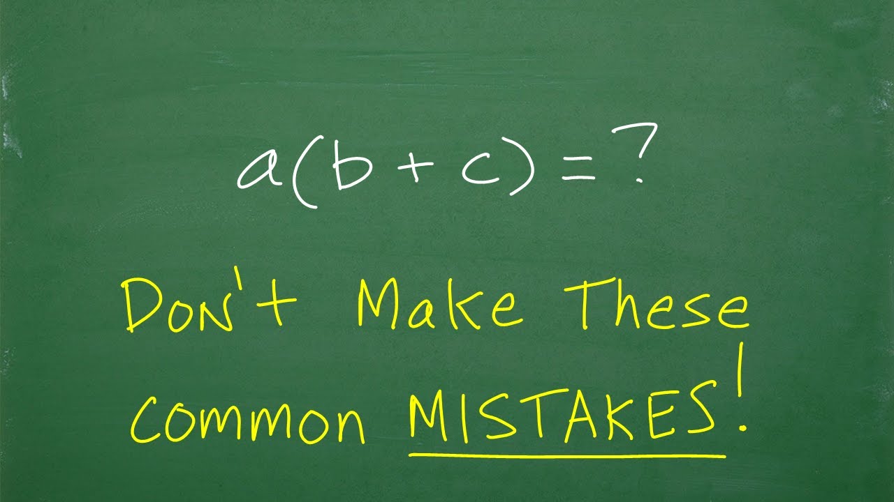 Avoid These Algebra MISTAKES – Distributive Property