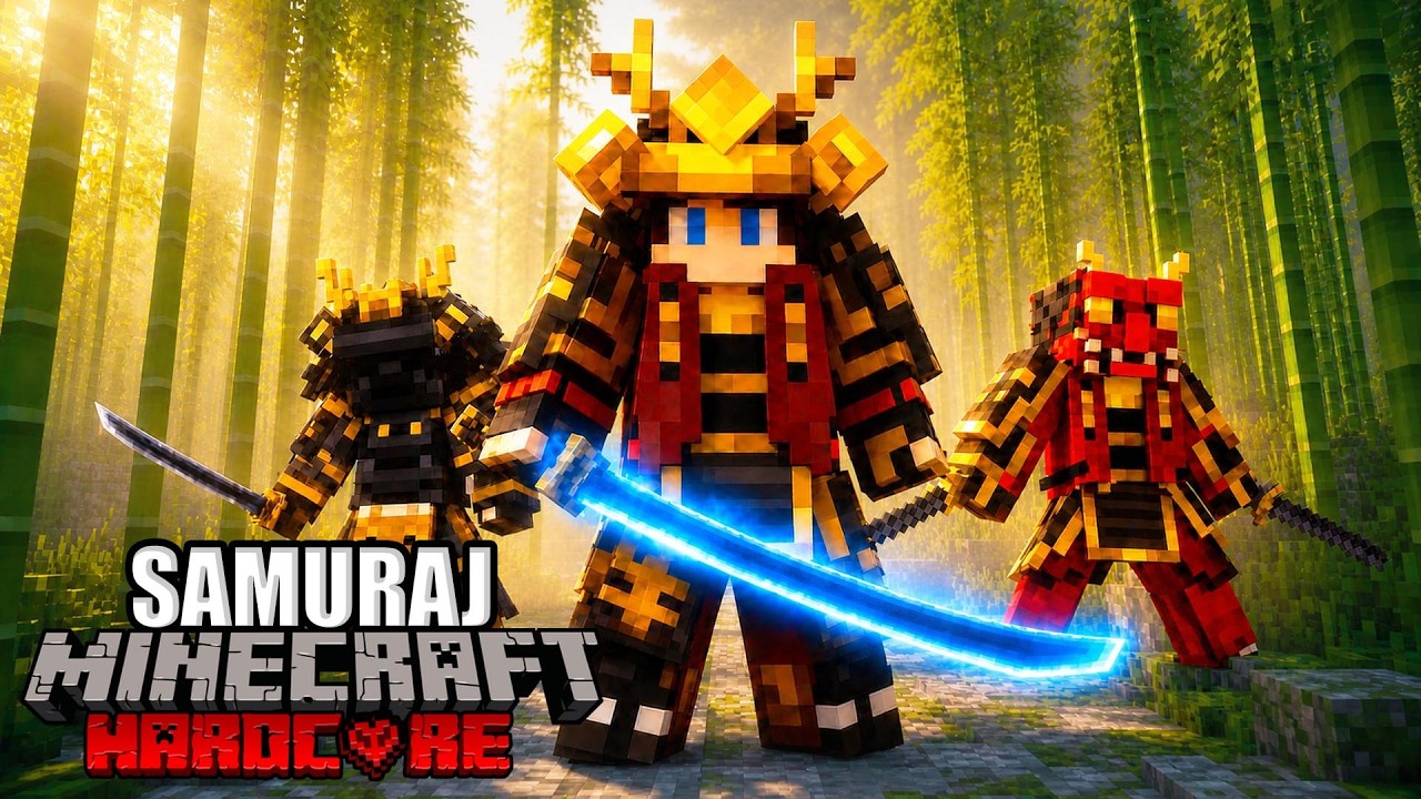 PRZETRWAŁEM 100 DNI JAKO SAMURAJ W ŚREDNIOWIECZNEJ JAPONII w MINECRAFT HARDCORE!