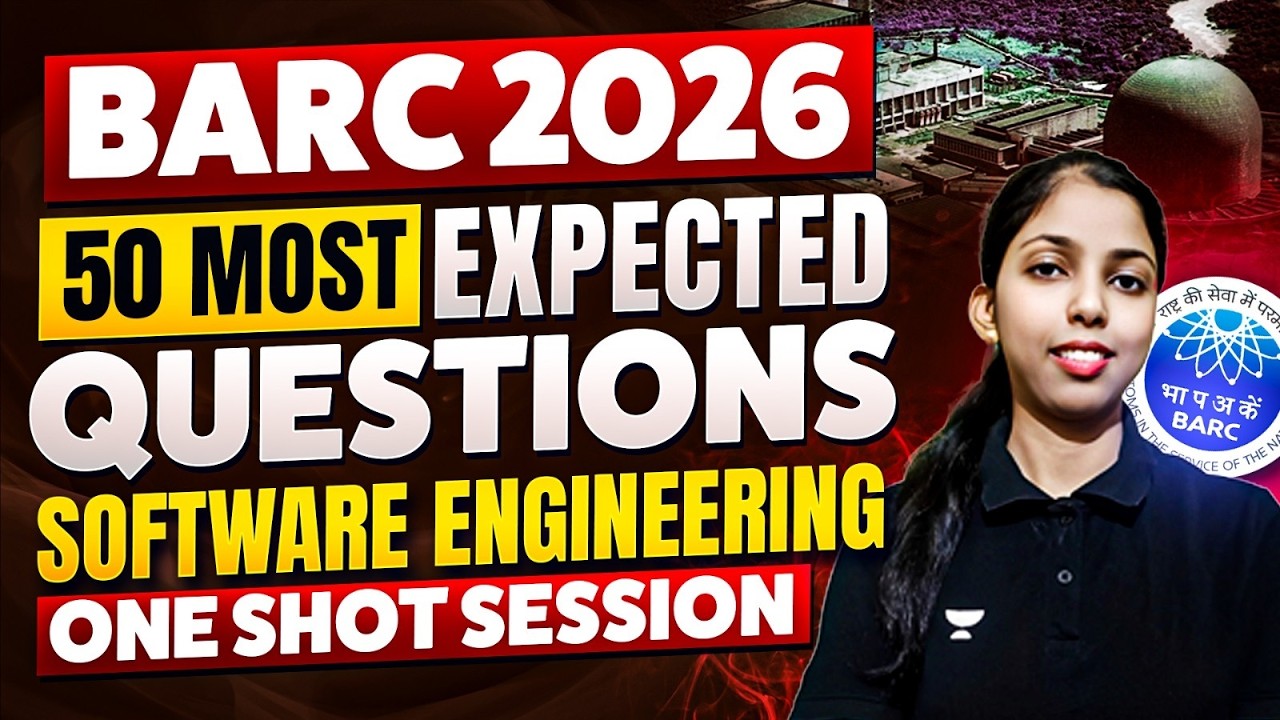 50 Most Expected Questions on Software Engineering for BARC CS 2026 | One Shot By Sweta Ma'am