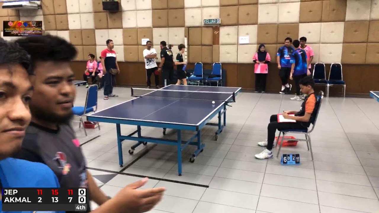 Peringkat kumpulan : Jep (Dr Neubauer Aggressor Pro) vs Akmal Perlis (Yinhe Young)