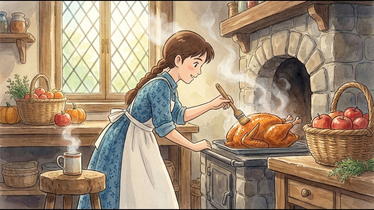 Cozy Thanksgiving Roast Turkey | Ghibli Style Slow Living & Cooking