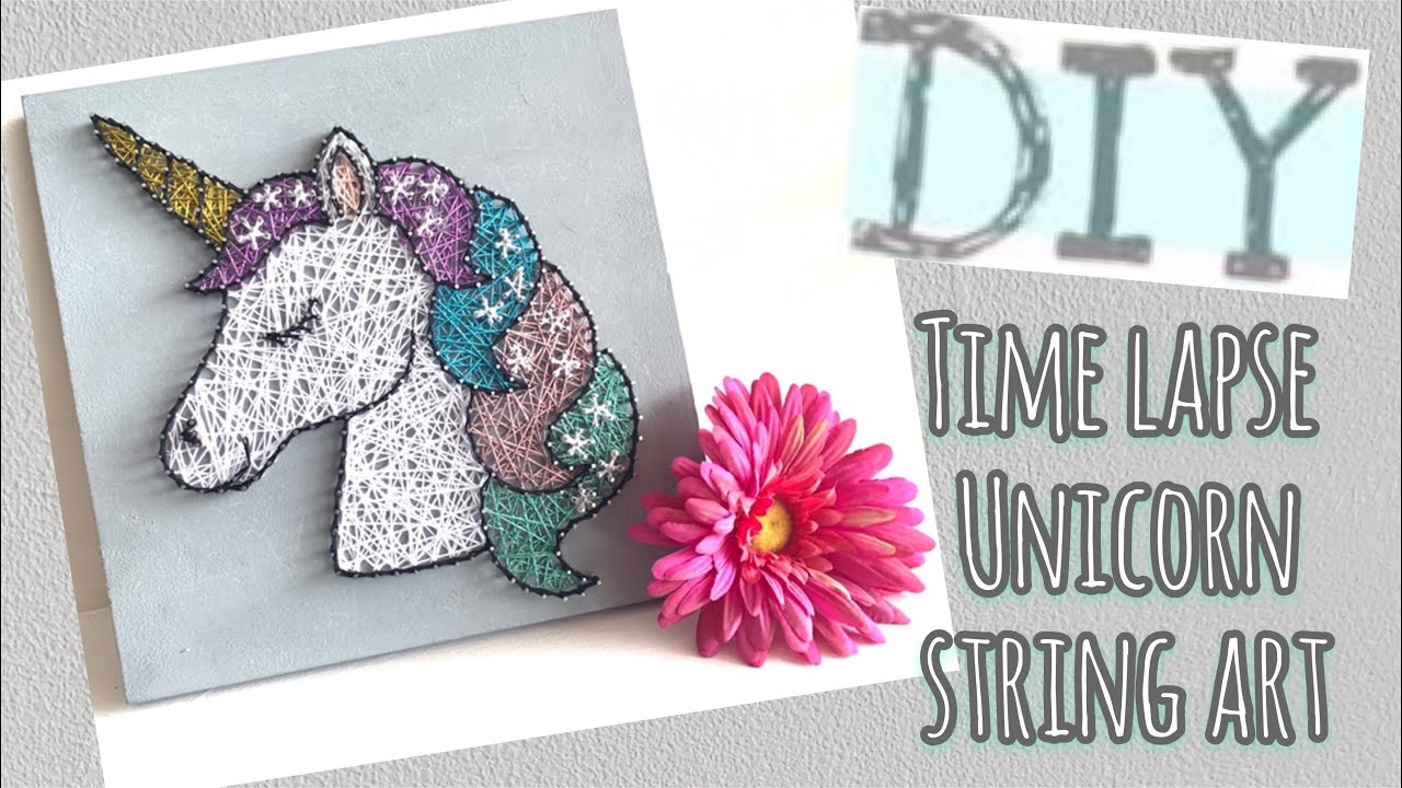 HOW TO MAKE UNICORN STRING ART | TIME LAPSE STRING ART