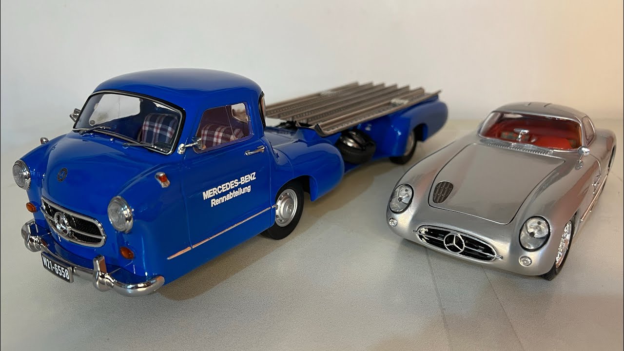 1:18 1955 Mercedes-Benz high-speed racing car transporter “Blue Wonder”, by iScale from ck-modelcars