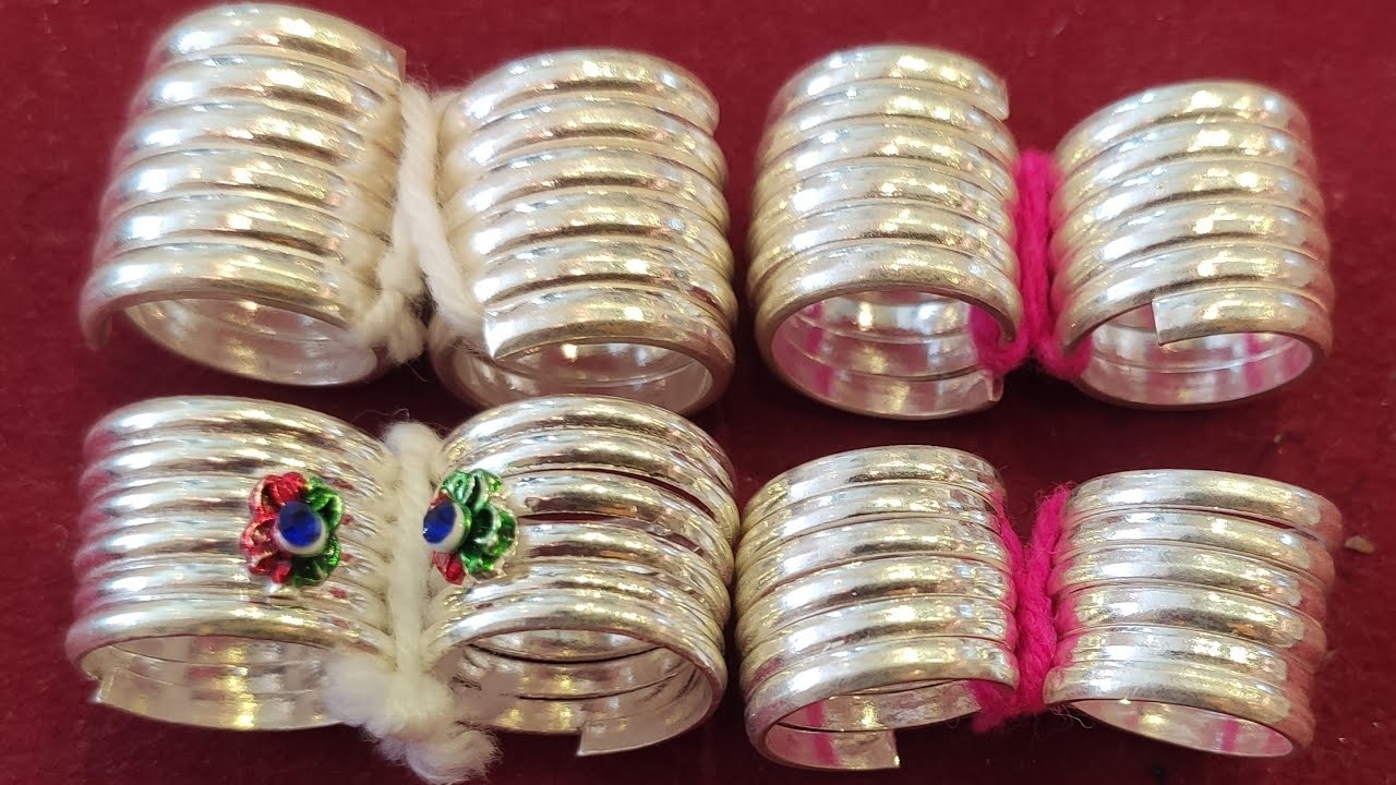 simple plane silver toe ring design|toe ring design|अधिक मास विशेष जोडवी डिझाईन|#toering