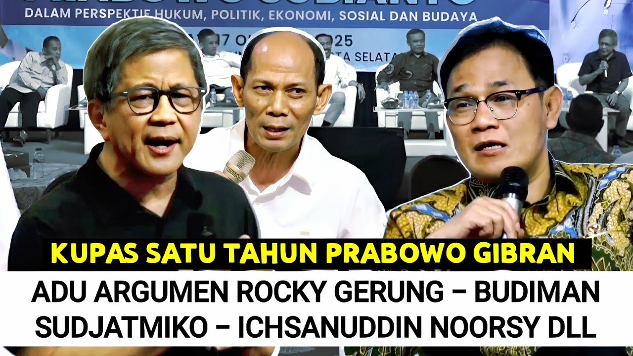SERU ! Rocky Gerung - Budiman Sudjatmiko : Refleksi Satu Tahun Pemerintahan Prabowo Gibran !!