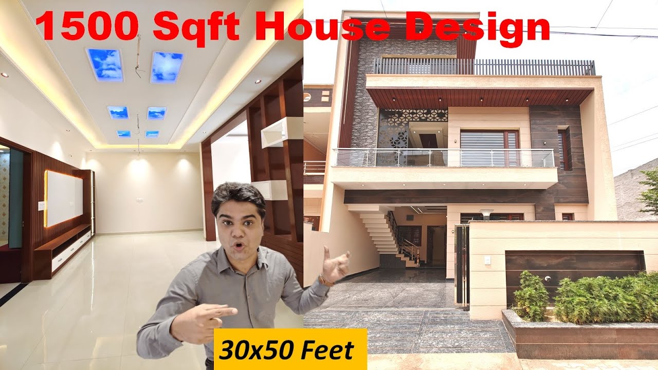 30x50 House Plan | 30*50 House Plan with Car Parking | 1500 Sq ft House Design | 30x50 House Design
