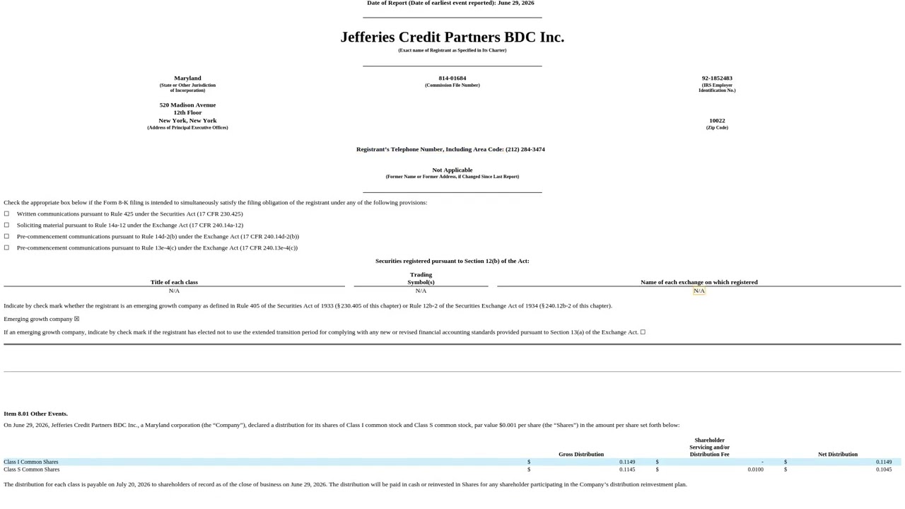 JCPI Dividend: My Take on Their Shareholder Strategy 8-K