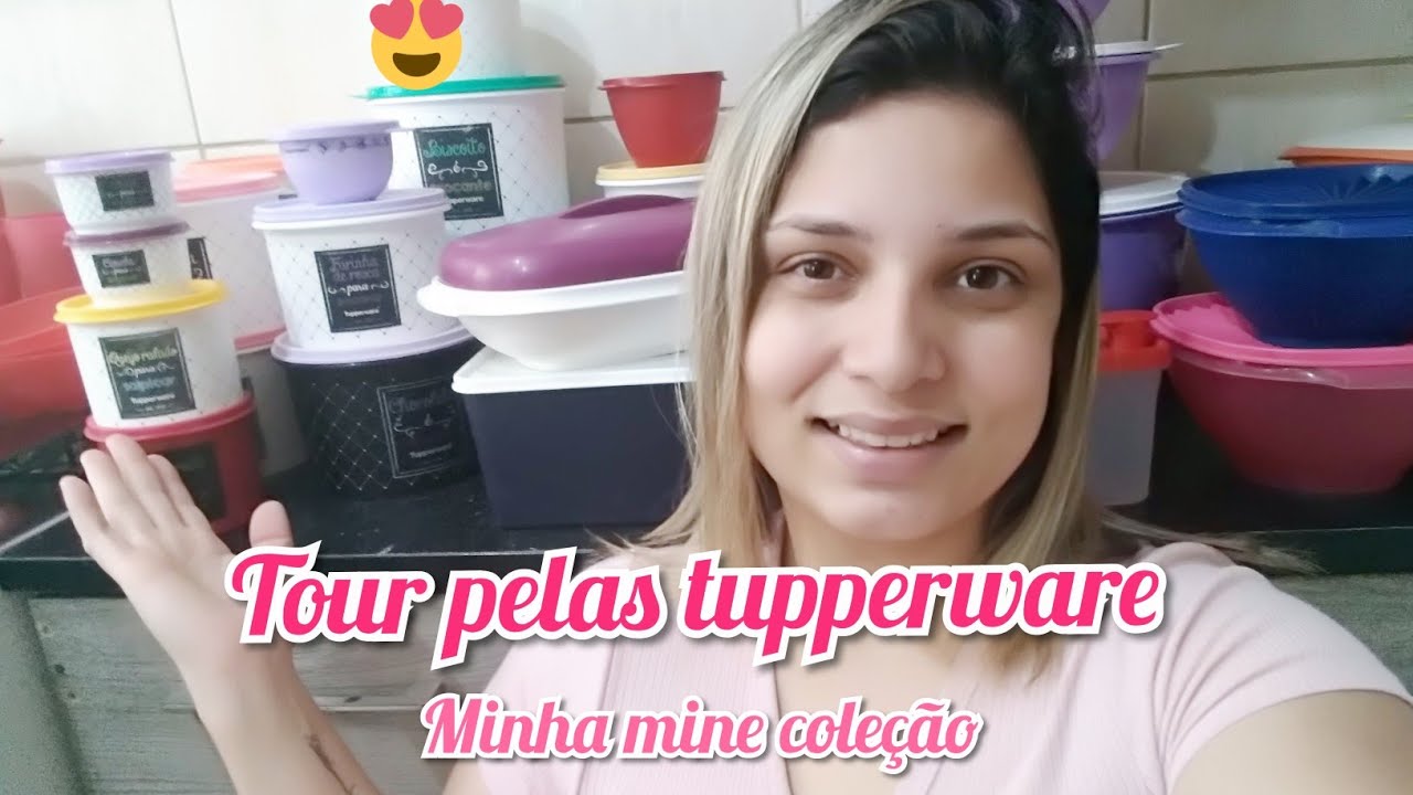 TOUR PELAS TUPPERWARE | Conheça minha mine coleção | Viciada em tupperware | Iara Jaqueline