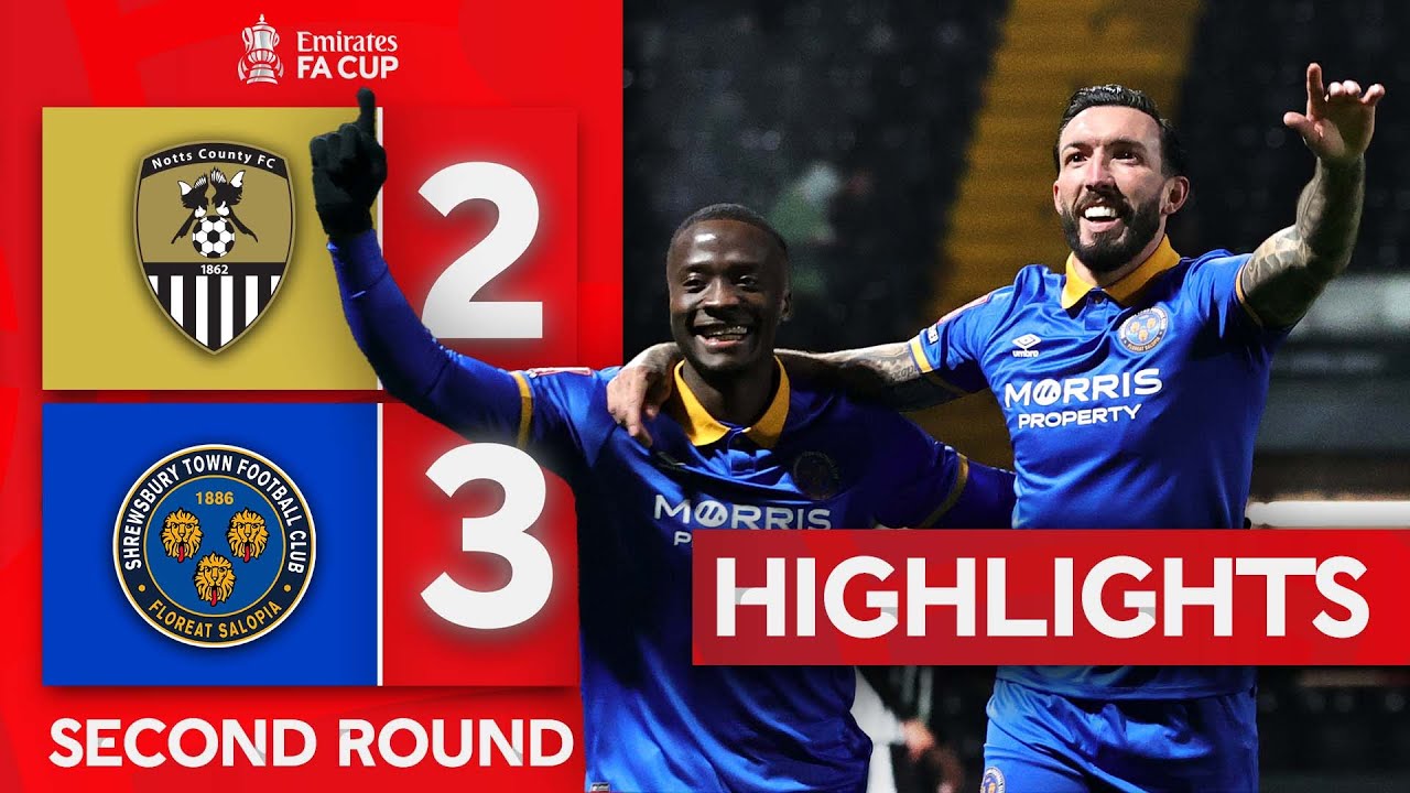 Notts County 2-3 Shrewsbury Town | Ryan Bowman Hat-Trick Hero! | Emirates FA Cup 2023-24