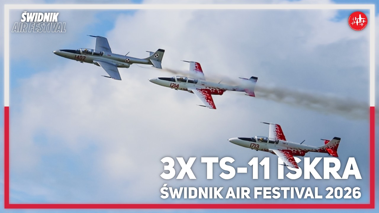 3x TS-11 Iskra - dzienny i nocny pokaz | Świdnik Air Festival 2026