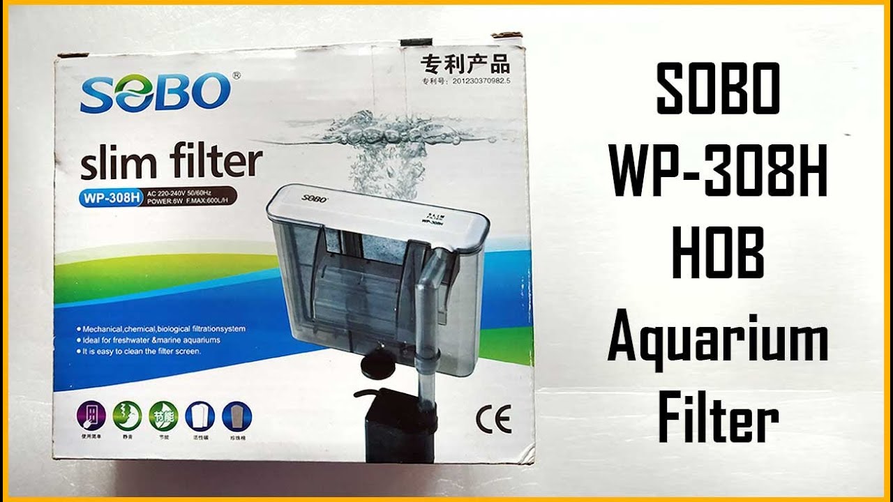 SOBO slim filter WP 308H HOB filter Unboxing Overview