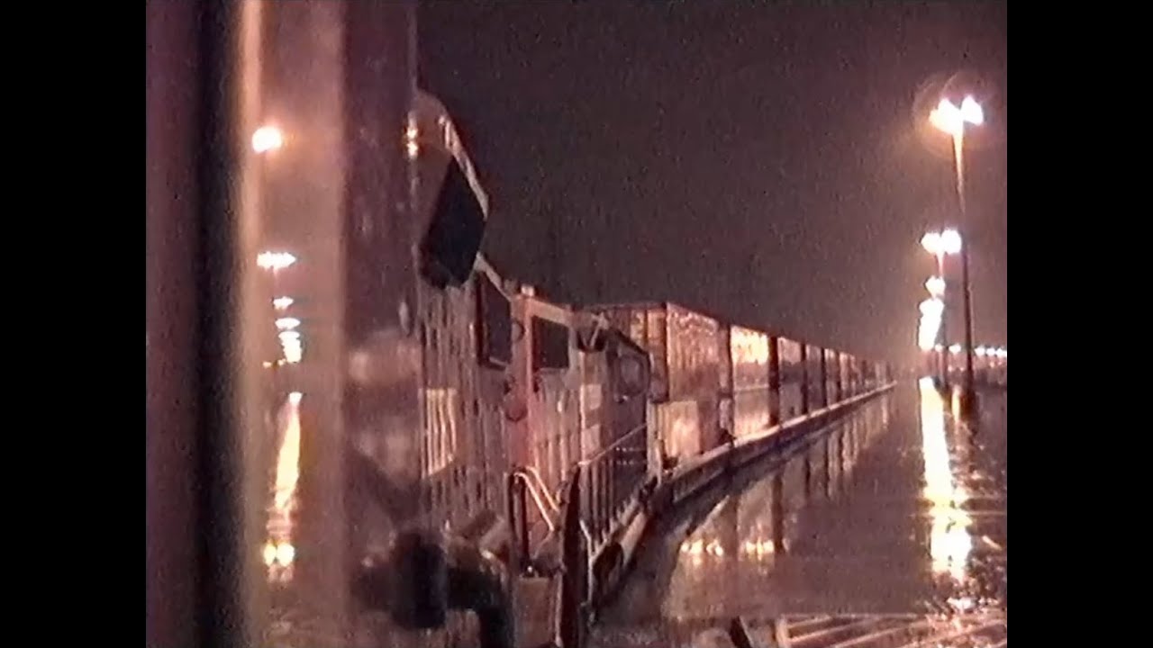 Cab Ride in the Southern Pacific ICTF Switcher on a Rainy Night