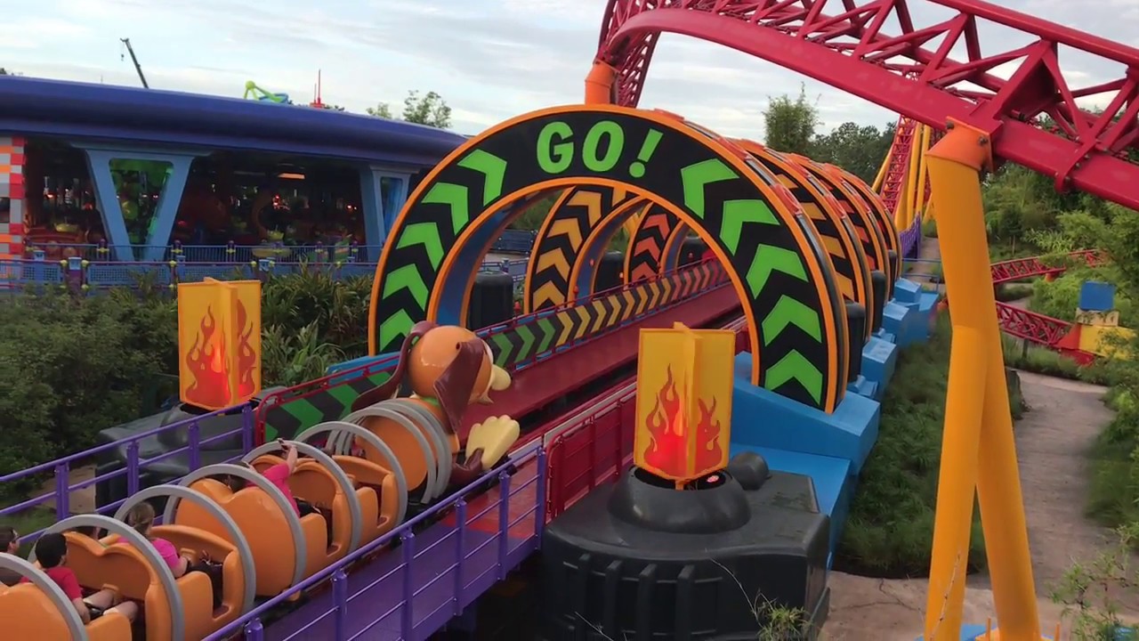 Walt Disney World Toy Story Land Slinky Dog Coaster Offride POV