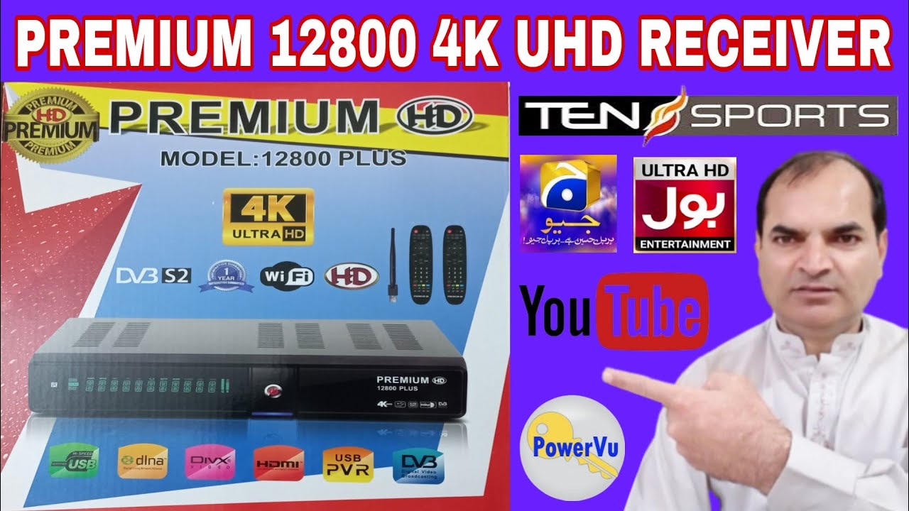 Premium 12800 4K UHD Receiver Unboxing