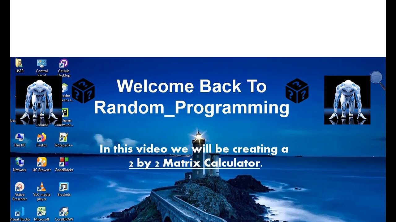 How to build a calculator that calculate a 2 by 2 matrix