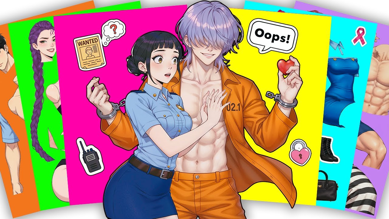 Police HUNTRIX ZOEY Fall In Love SAJA BOYS MYSTERY?! - KPOP DEMON HUNTERS | Sticker Book DIY