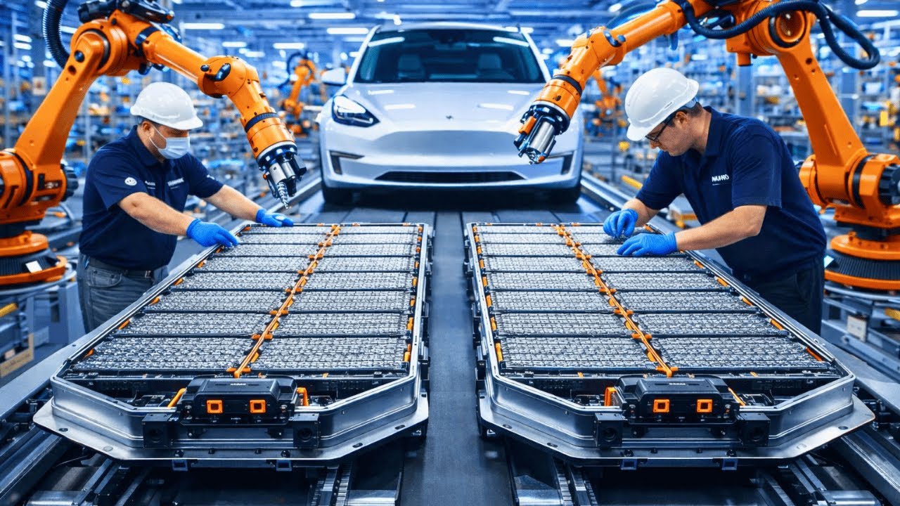 ¿Cómo Nace una Batería de Auto Eléctrico? Proceso Real en Fábrica de IA