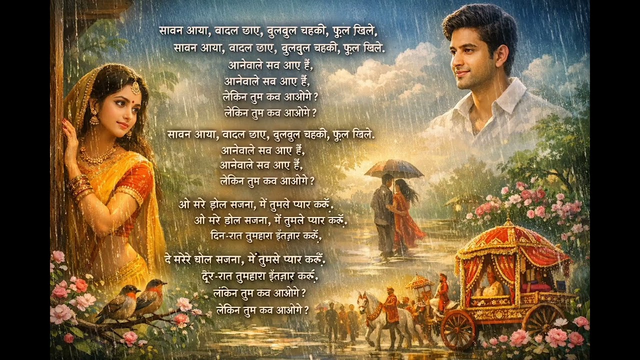 सावन आया, बादल छाए | लेकिन तुम कब आओगे | Monsoon Love Song Status 🌧️💔
