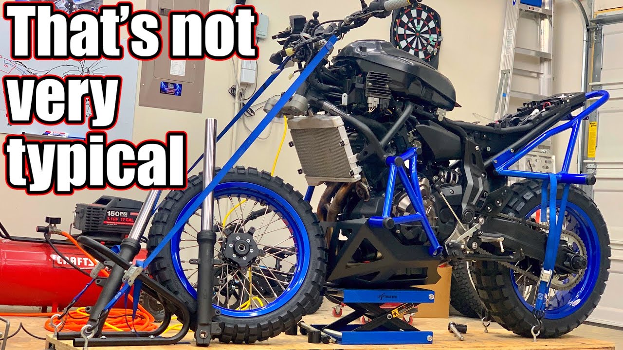 The Front Fell Off  MT-07 Adventure Build 6