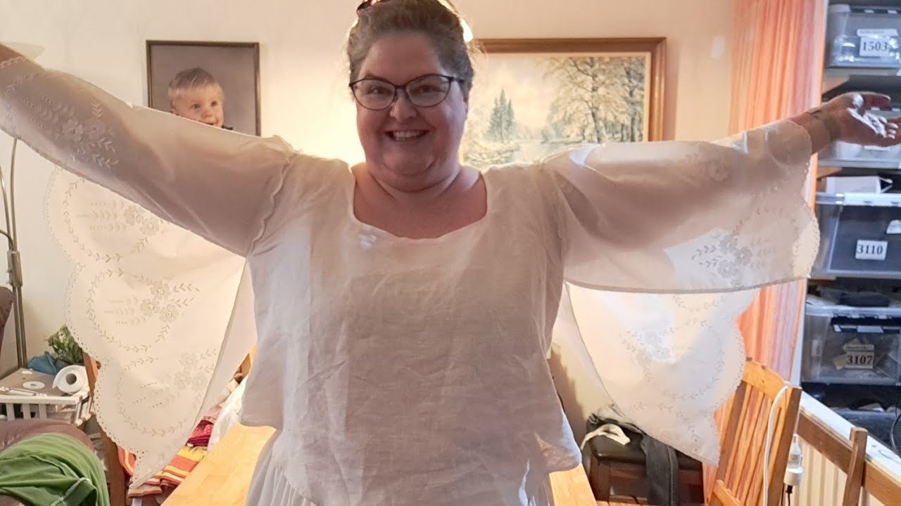 From duvet cover to winged blouse