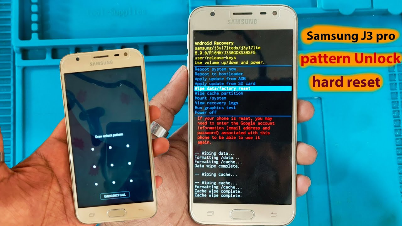 Smasung j3 pro pattern unlock hard reset