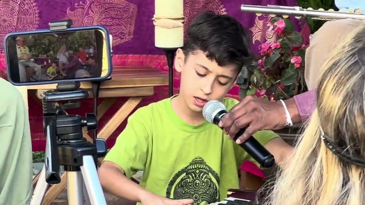 3/31/24-Sunday - Krishna Kirtan with Laksmi & his son,  & Doug Tessler on Flute 2nd of 3 
