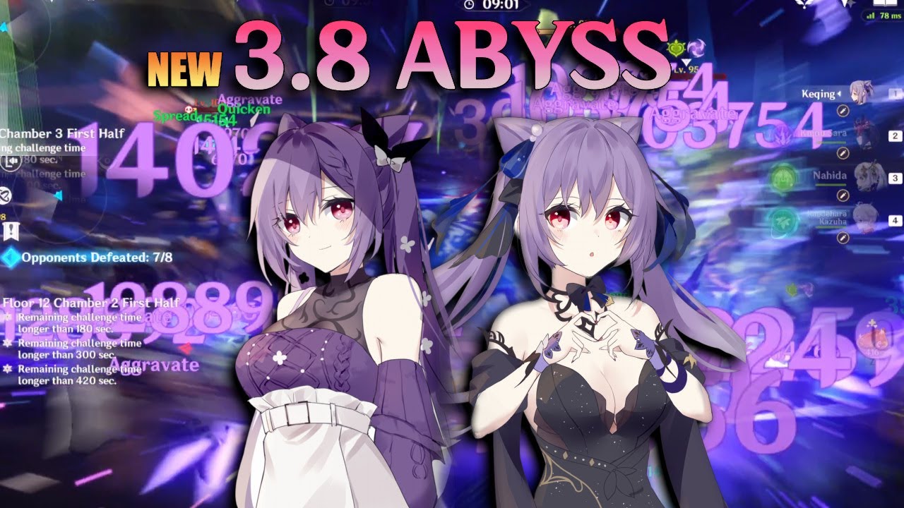 HYPERCARRY AGGRAVATE C6R5 KEQING MAIN vs. NEW 3.8 ABYSS FLOOR 12 (ALL CHAMBERS 9 STARS)