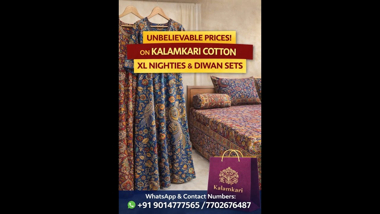 అమ్మో ఇంత తక్కువ ధరా? 😍 Kalamkari Cotton XL Nighties & Diwan Sets | Best Deals