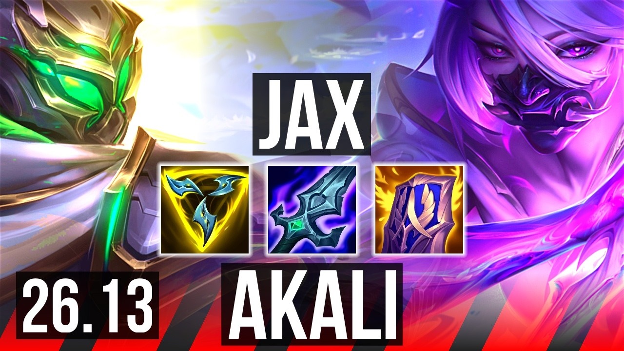 JAX vs AKALI (TOP) | Electrocute | KR Master | 26.13