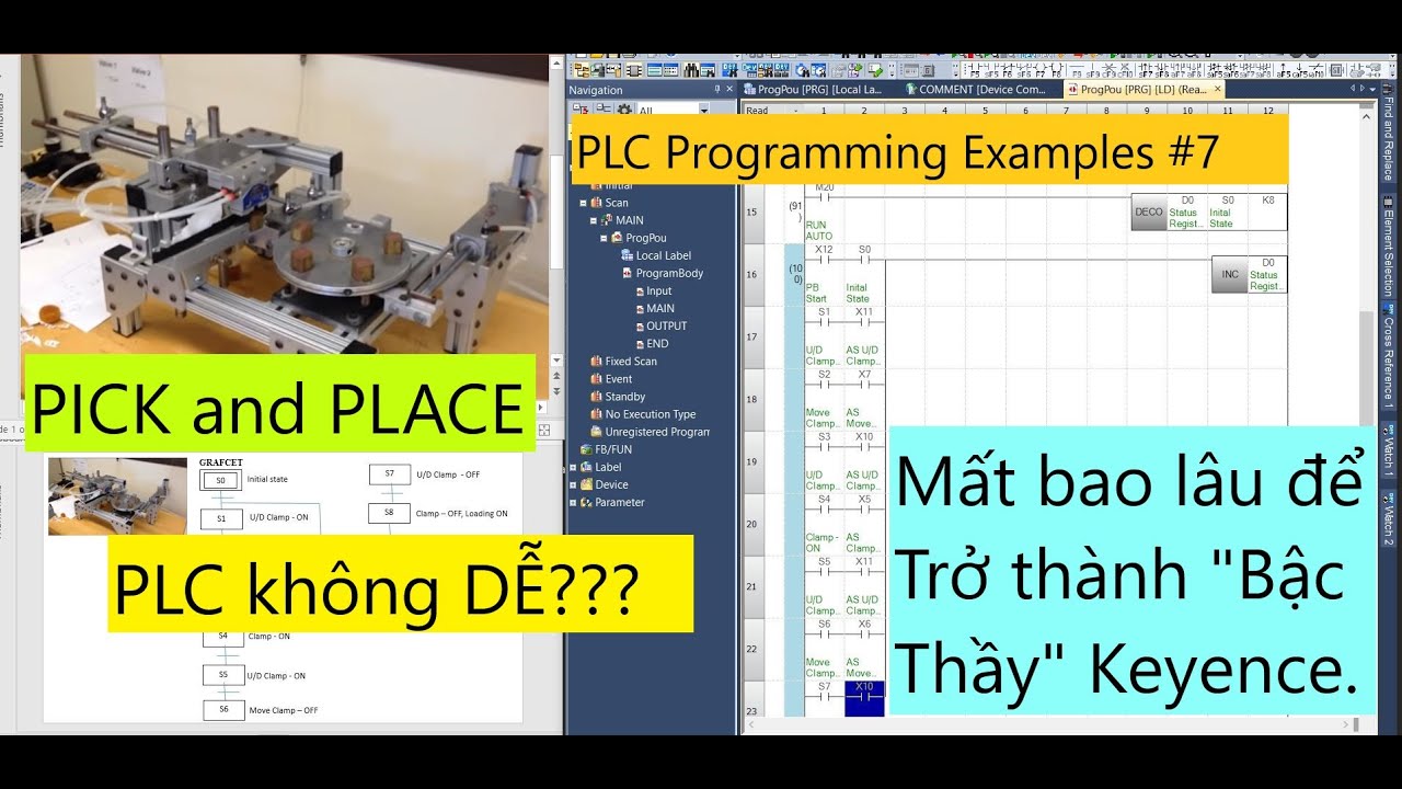 PLC Examples #7: PICK and PLACE - Lập trình PLC không dễ như bạn nghĩ | Lập trinh với lệnh DECO