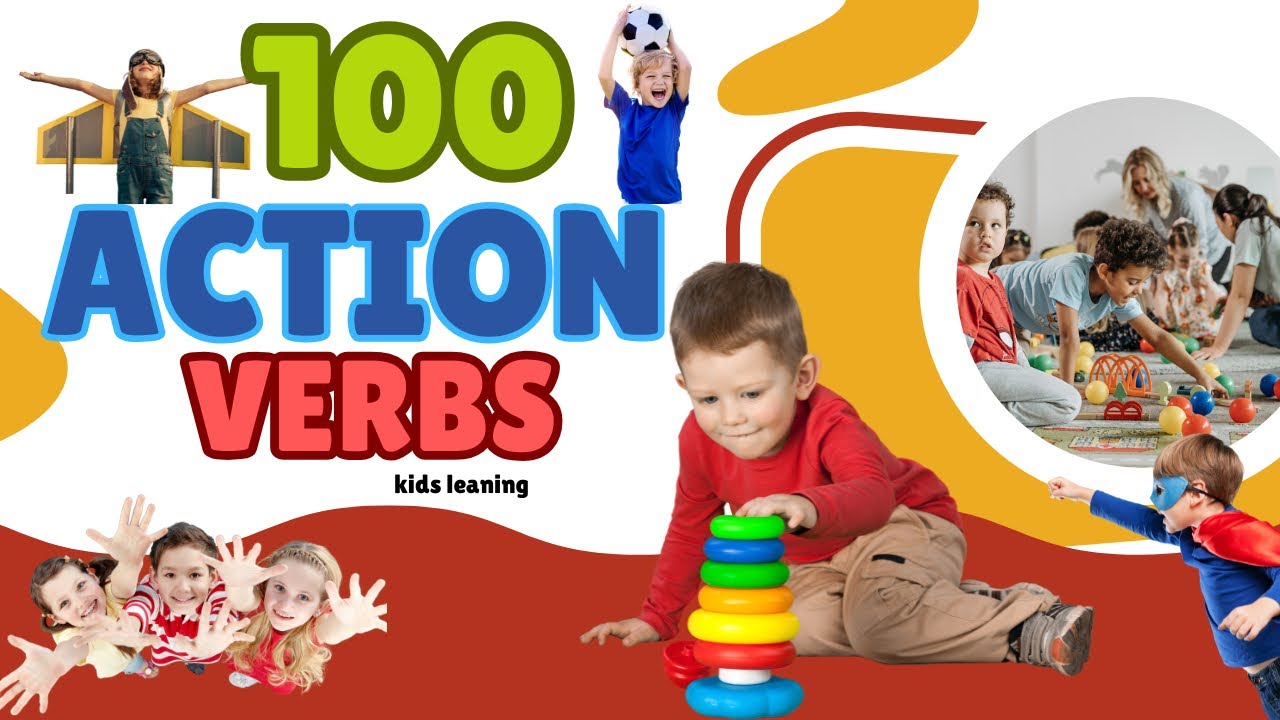  100 Action Verbs for Kids | Learn English Verbs with Fun Examples & Animation! 🏃🧼🎨