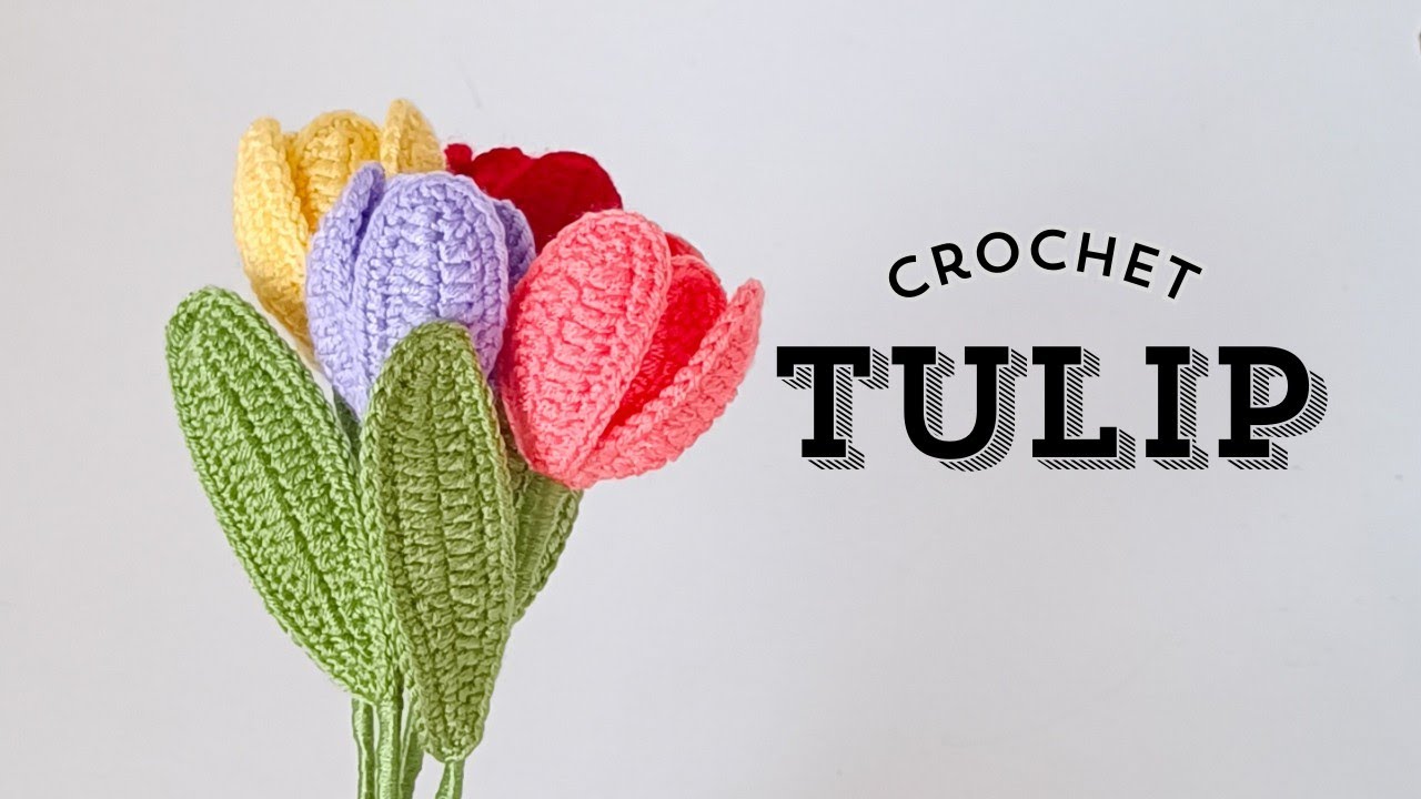 How to Crochet a Tulip Flower 🌷 | Easy Crochet Tulip Tutorial
