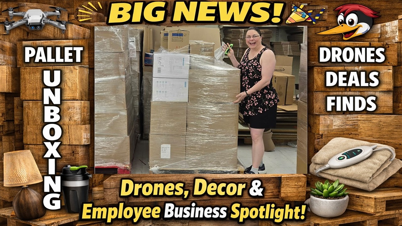 👉 Pallet Unboxing + BIG NEWS! 🎉 Drones, Decor & Employee Business Spotlight!