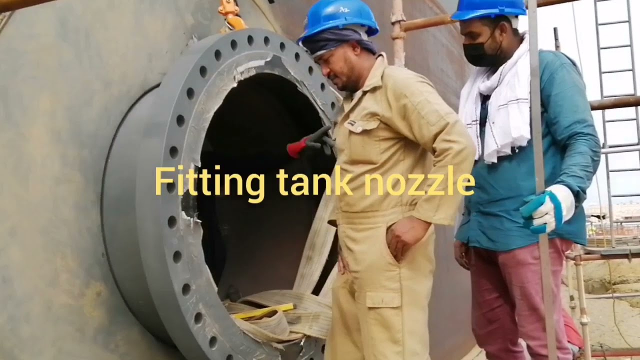 Welding and fitting tank nozzle