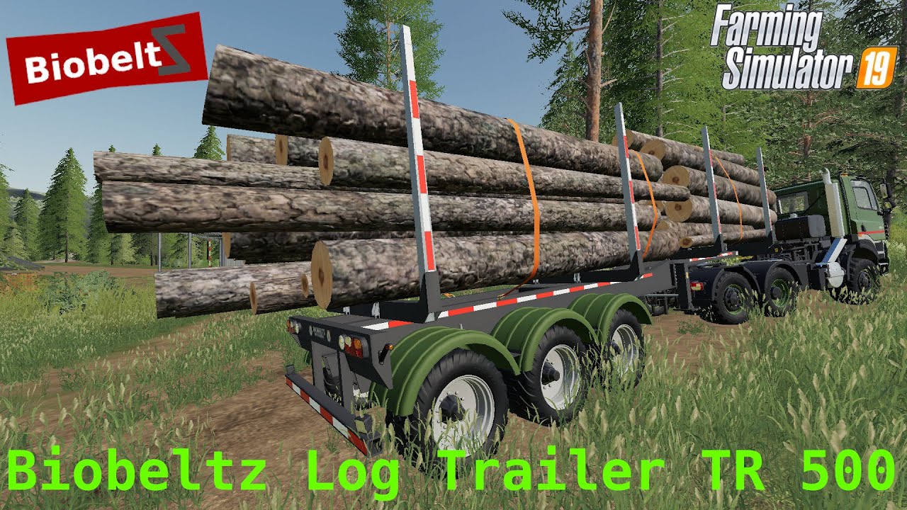 Farming Simulator 19 :: Kolekcjoner mod&oacute;w #12 :: Biobeltz  Log Trailer TR 500 :: naczepa na drewno